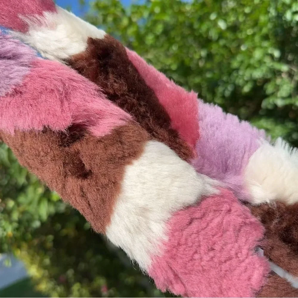 NWT Coach Patchwork Shearling Bag Strap C0802 - Picture 3 of 6